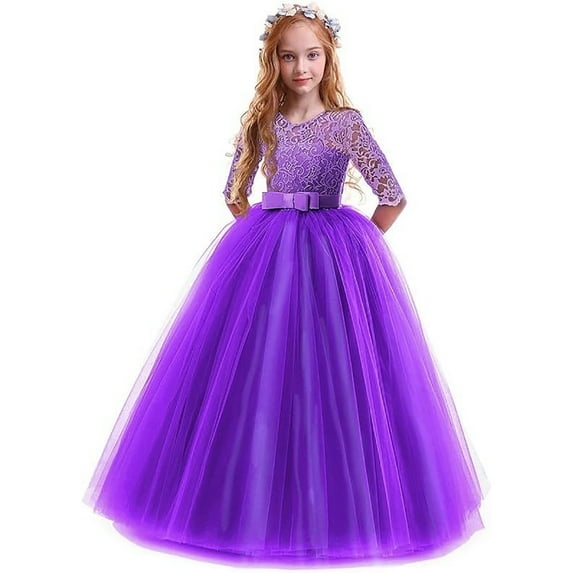 Teen Girls Dresses Toddler Formal Dresses Purple Girls Dress Toddler Tea Party Dress Dress For Girls 10-11 Years