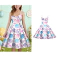 thumbnail image 1 of Girls Easter Dresses Cute Print Spaghetti Strap A-Line Dress Spring Dress Girls Size 11-12 Years Dress, 1 of 4