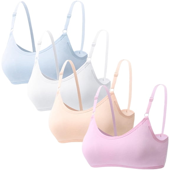 Teen Girls' Everyday Bra Fit for 12-16 Years for Teens & Big Girls Wire Free Push Up Sports Training Bras with Adjustable Straps