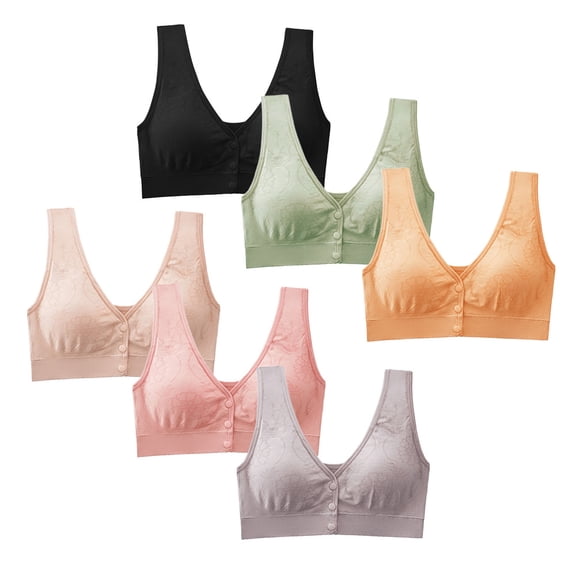 Teen Girls' Everyday Bra Fit for 12-18 Years Teens & Big Girls Wire Free Push Up Cotton Breathable Bra Adjustable Straps Fixed Pads