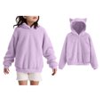 thumbnail image 1 of Teen Girls Sweatshirt Long Sleeve Purple Hoodie for Girls Warm Loose Girls Pullover with Pockets Girls Hoodie Size 13-14 Years, 1 of 5