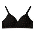 thumbnail image 1 of Teen Girls Floral Bras Wireless Adjustable Straps Bralette Push up Support Comfortable Breathable Everyday Bra Bralette for Girls Black L, 1 of 2