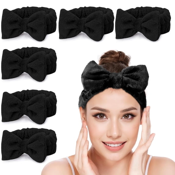 Teen Girls Fuzzy Facial Headband - Skincare Hair Band Terry Cloth Headbands Spa Headband for Party, Face Wash Headbands for Women Washing Face