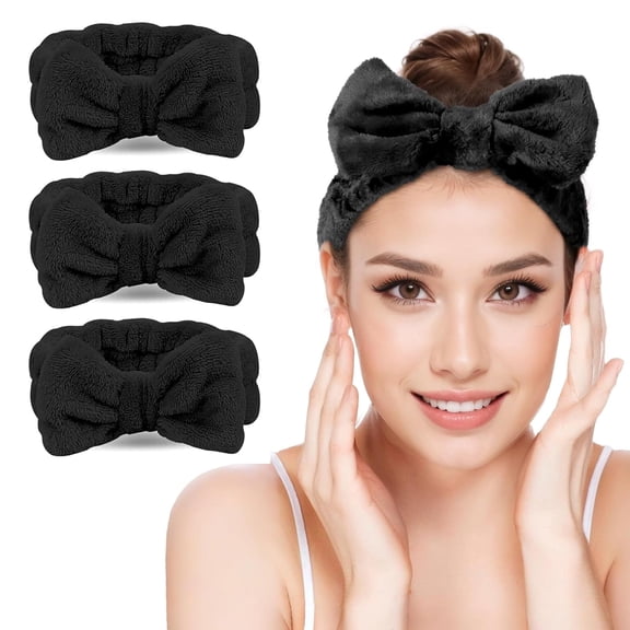 Teen Girls Fuzzy Skincare Headband - Face Washing Hair Band Terry Cloth Headbands for Washing Face