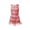thumbnail image 1 of Girls Hawaiian Dress Tassel Sequin Layered Sleeveless Slim Fit Summer Beach Dress Kids Size 15-16T, 1 of 4