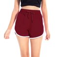 thumbnail image 1 of Teen Girls High Drawstring Waist Workout Sports Track Shorts,Running Shorts Athletic Gym Yoga PE Shorts,Super Comfy Casual Sporty Lounge Short Pants Dolphin Shorts,S-4XL Red, 1 of 9