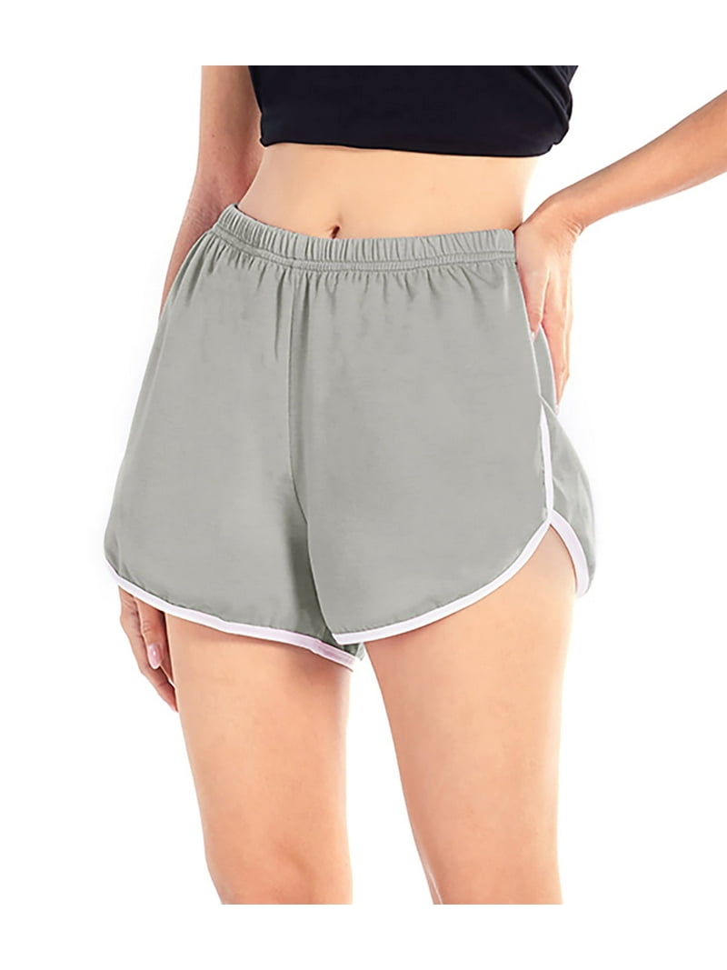 Teen Girls High Elastic Waist Workout Sports Track Shorts,Running Shorts  Athletic Gym Yoga PE Shorts,Super Comfy Casual Sporty Lounge Short Pants  Dolphin Shorts,S-4XL Gray - Walmart.com, image size:800x1067