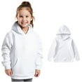 thumbnail image 1 of Teen Girls Hoodie Casual Long Sleeve Hoodie Sweatershirt Pullover White Hooded Fall Clothes Kids Clothes for Girls 13-14 Years, 1 of 5