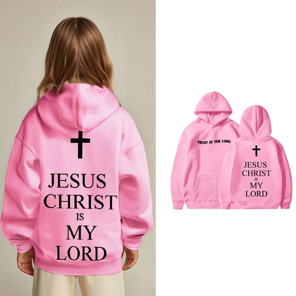 Teen Girls Hoodies Christian Sweatshirt Long Sleeve Graphic Sweatshirt Girls Casual Loose Pullover Top Essentials Sweatshirt Girls Size 12-13 Years Clothes Cute Boy Girl Clothing