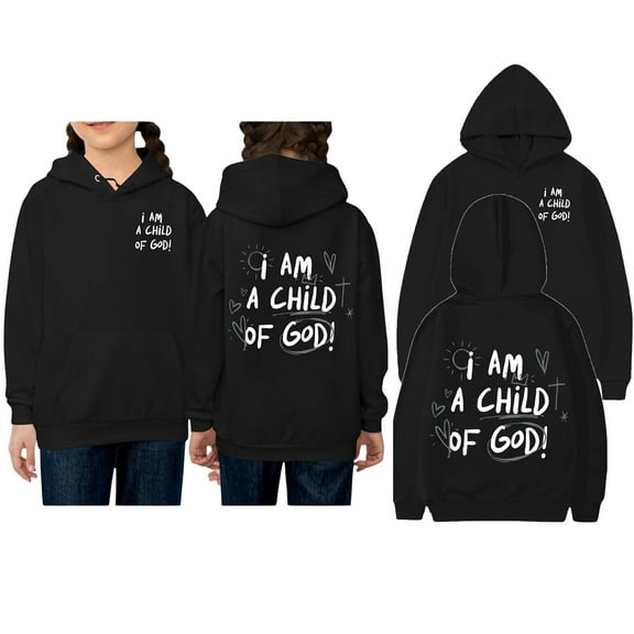 Teen Girls Hoodies Jesus Loves You Print Hooded Sweatshirts Long Sleeve Graphic Hoodies Comfy Oversize Pullover Top Cute Sweatshirts Size 160 Girls Clothes Cute Boy Girl Clothing