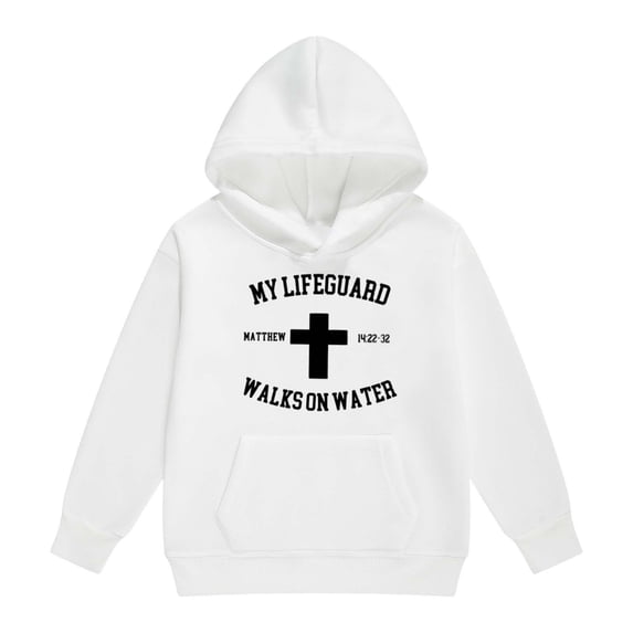 Girls Hoodies Jesus Loves You Print Hooded Sweatshirts Long Sleeve Graphic Hoodies Fashion Oversize Pullover Top Preppy Clothes Little Boy Clothes 12-13 Years