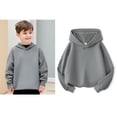 thumbnail image 1 of Girls Hoodies Kids Grey Hooded Long Sleeve Pullover Tops Fall Clothes Kids Clothes Boys Size 10-11 Years, 1 of 3
