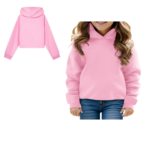 Teen Girls Hoodies Pink Hoodies Casual Long Sleeve Sweatshirts Fall Clothes Little Girl Clothes 11-12 Years