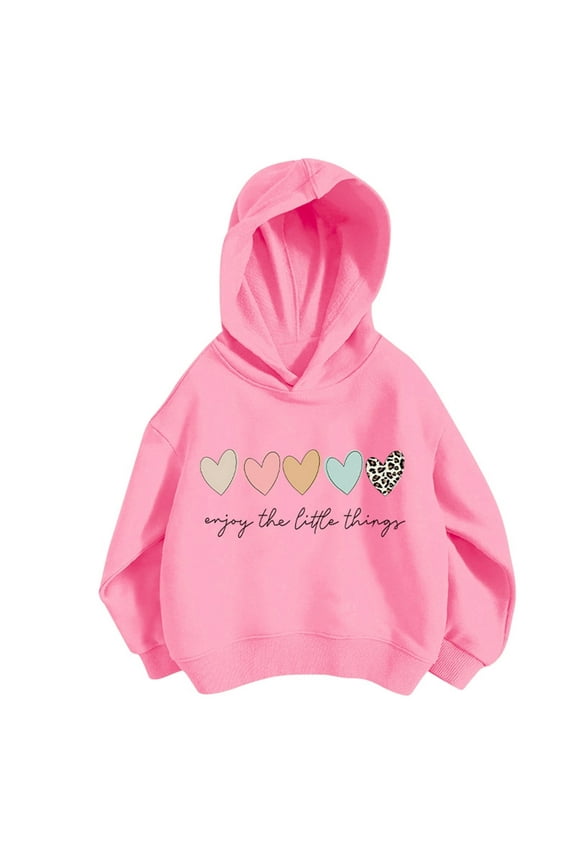 Teen Girls Hoodies Size 10-12 Long Sleeve Preppy Clothes Lightweight Graphic Print Sweatshirts Children Hooded Coats Fall Winter Outfits PK1 120