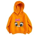 thumbnail image 1 of Teen Girls Hoodies Size 14-16 Crewneck Pullover Tops Casual Graphic Print Outdoor Workout Sweatshirt Children Fall Winter Teen Girl Clothes Orange 110, 1 of 3
