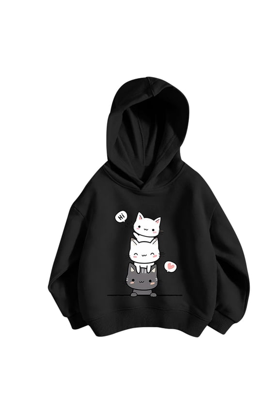 Teen Girls Hoodies Size 14-16 Long Sleeve Sports Shirt Casual Graphic Print Sweatshirts Girls School Wear Hoodie Dark Gray 120
