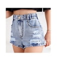 thumbnail image 1 of Girls Jeans Shorts Ripped Jean Shorts Girls Baggy Shorts Cute Shorts Girls 11-12 Years, 1 of 8