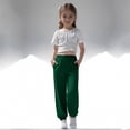 thumbnail image 1 of Teen Girls Joggers Soft French Terry Elastic Waist Cuffed Ankle Sweatpants for School Sports Daily Wear, 3-14Y, 1 of 8