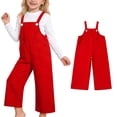 thumbnail image 1 of Girls Jumpsuits Straight Leg Jumpsuit Casual Sleeveless Loose Rompers with Pockets Girls Clothes 11-12 Years, 1 of 4
