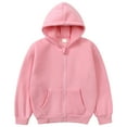 thumbnail image 1 of Teen Girls Oversiezd Zip Up Sweatshirts Cute Fleece Kids Hoodies Youth Long Sleeve Fleece Active Sport Jacket Coat Fleece Jacket Boys Husky, 1 of 9