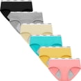 thumbnail image 1 of Teen Girls Period Underwear Menstrual Panties Leak-Proof Organic Cotton Protective Briefs 6-Pack for Big Girls 8-16 Years, 1 of 8