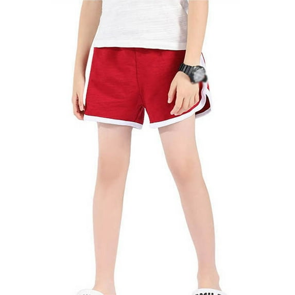 4T-16T Teen Girls Running Shorts Gym Workout Yoga Sport Performance Short Summer Beach Sports Shorts