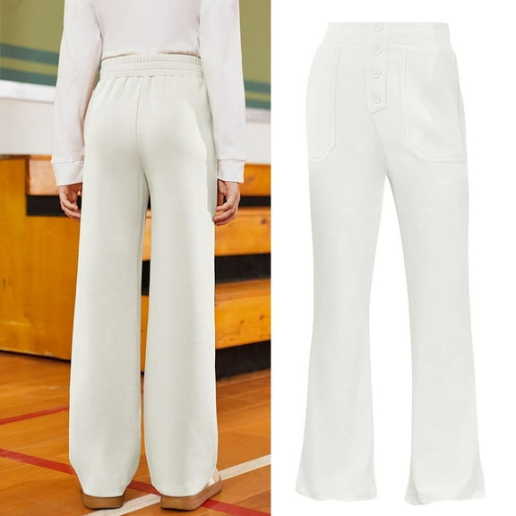 Teen Girls School Uniform Pants Skinny Pants Kids Dress Pants With Pockets Flare Leg Pants Multicolor Uniform Pants Back To School Clothes For Teen Girls Teen Preppy Clothes 13-14 Years