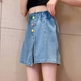 thumbnail image 1 of Teen Girls' Shorts Jeans for Girls Embroidered Kids Summer Clothes Girl Jeans Size 16-17 Years, 1 of 8