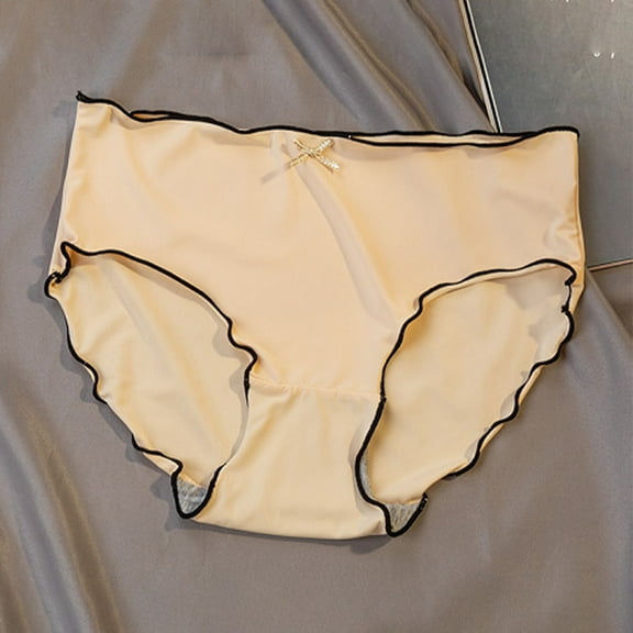 Teen Girls' Soft Cotton Underwear Kids Cool Breathable Comfort Panty Briefs Toddler Undies Beige 13-15 Years