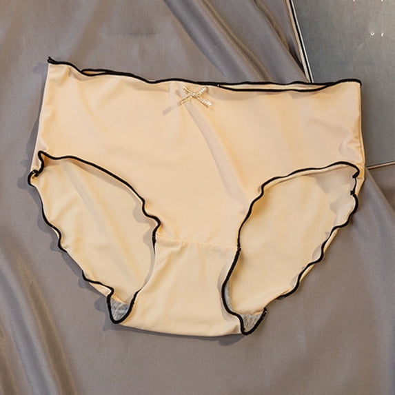 Teen Girls' Soft Cotton Underwear Kids Cool Breathable Comfort Panty Briefs Toddler Undies Beige 8-12 Years