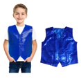 thumbnail image 1 of Girls Sparkle Sequin Waistcoat Sleeveless Button Down Vest Tops for Ballet Latin Jazz Dance Party Stage Performance 13-14 Years, 1 of 9