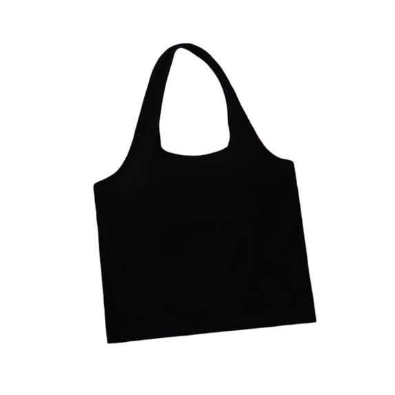 Teen Girls Summer Halter Tank Tops Vacation Beach Backless Sleeveless Shirts Built In Bras Casual Slim Comfy Solid Color Tops