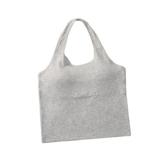 Teen Girls Summer Halter Tank Tops Vacation Beach Backless Sleeveless Shirts Built In Bras Casual Slim Comfy Solid Color Tops