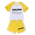 thumbnail image 1 of Teen Girls Summer Outfits Letter Short Sleeve Casual Girls Tops and Shorts 2 Piece Outfits Girls 10-11 Years Girl Gifts Cute&nbsp;Girl&nbsp;Clothing, 1 of 5