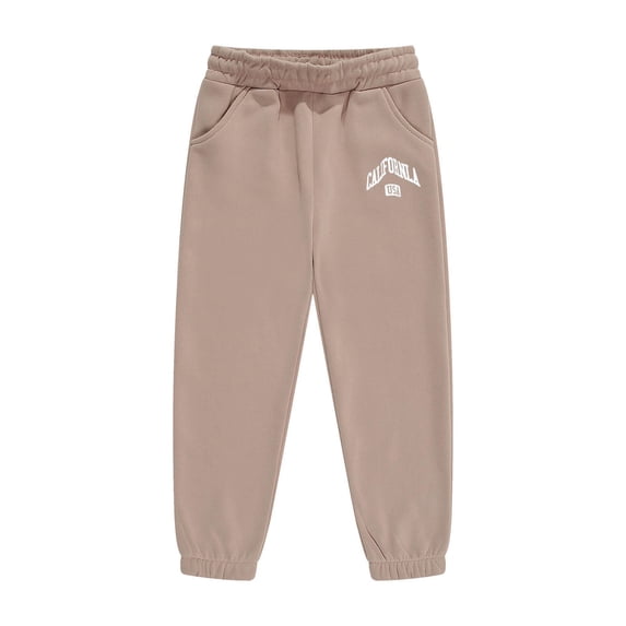 Teen Girls Sweatpants Boy Athletic Pants with Pockets Adjustable Drawstring Basic Khaki Boys Sweatpants Boy Pants Size 10-11 Years