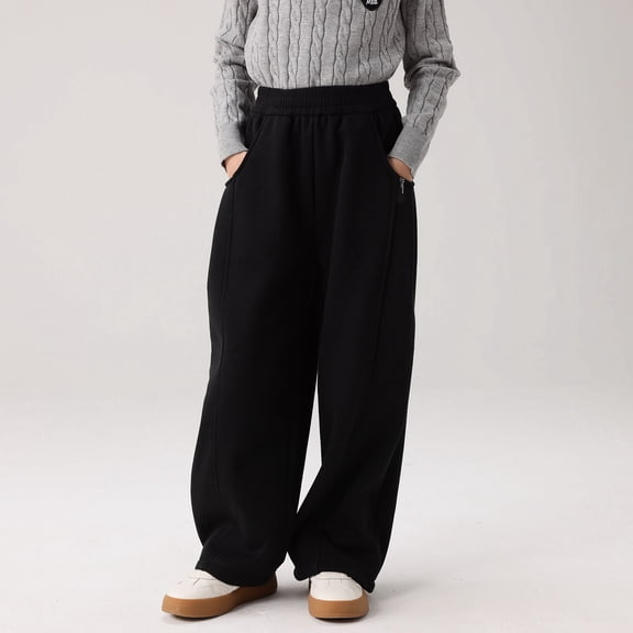 Teen Girls Sweatpants Girls' Athletic Pants With Pockets Drawstring Trousers Orange Sweat Pants Girls Size 13-14 Years Pants