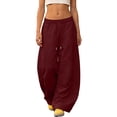 thumbnail image 1 of Teen Girls Sweatpants Wide Leg High Waist Bow Print Sweat Pants with Pockets Back To School Clothes for Teen Girls, 1 of 6