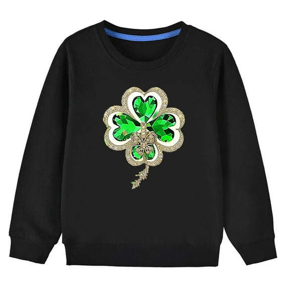 Teen Girls Sweatshirt Cropped Jumper Cute Printed Long Sleeves Sweatshirts Casual Crew Neck Fall Winter Pullover Tops Clothes Casual Comfy Fleece Jumper School Warm Girl Coat