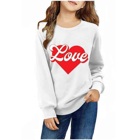 Teen Girls Sweatshirt Cute Printed Long Sleeves Sweatshirts with Pockets Casual Crew Neck Fall Winter Pullover Tops Clothes Casual Comfy Fleece Jumper School Warm Girl Coat