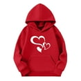 thumbnail image 1 of Teen Girls Sweatshirt Jumper Cute Printed Long Sleeves Hoodies with Pocket Casual Crew Neck Fall Winter Pullover Tops Clothes Comfy Jumper School Warm Girl Sweatshirts, 1 of 4