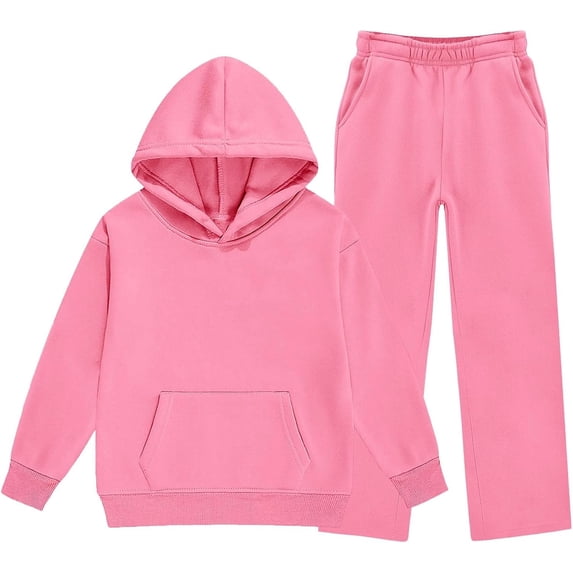 Teen Girls Sweatsuit Fall Hoodie And Sweatpants Set 4-13 Years,120=4-5Years,Rd1_01
