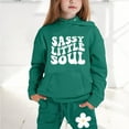 thumbnail image 1 of Teen Girls Sweatsuit Sets 2 Piece Casual Sweatpants Loungewear Set Solid Hoodies Long Sleeve Pullover Trendy Printed Boys Hoodies for Teen Girls 12-13 Years, 1 of 5