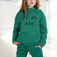 thumbnail image 1 of Teen Girls Sweatsuit Sets 2 Piece Sweatshirt and Sweatpants Set Solid Hoodies Long Sleeve Pullover Cute Cartoon Printed Toddler Sweatsuit Size 2-3 Years, 1 of 5