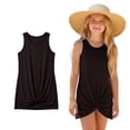 thumbnail image 1 of Girls Cover Ups for Swimwear Sleeveless Twist Front Swim Coverup Dress Girls Bathing Suit Size 13-14 Years, 1 of 7