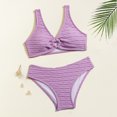 thumbnail image 1 of Teen Girls Swimsuit 2 Piece Cute Bikini Swimwear Solid Color Bathing Suit For Girls 13-14 Years, 1 of 6