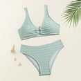thumbnail image 1 of Teen Girls Swimsuit 2 Piece Summer Tankini Swimsuits Solid Color Girls Bathing Suits 11-12 Years, 1 of 6