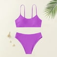 thumbnail image 1 of Teen Girls Swimsuit 2 Piece Cute Bikini Swimwear Solid Color Bathing Suit Girls 13-14 Years, 1 of 3