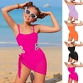 thumbnail image 1 of SROBPTY Teen Girls Swimsuit Set Solid Bikinis 2 Piece Bathing Suits for 10-16 Years, 1 of 5