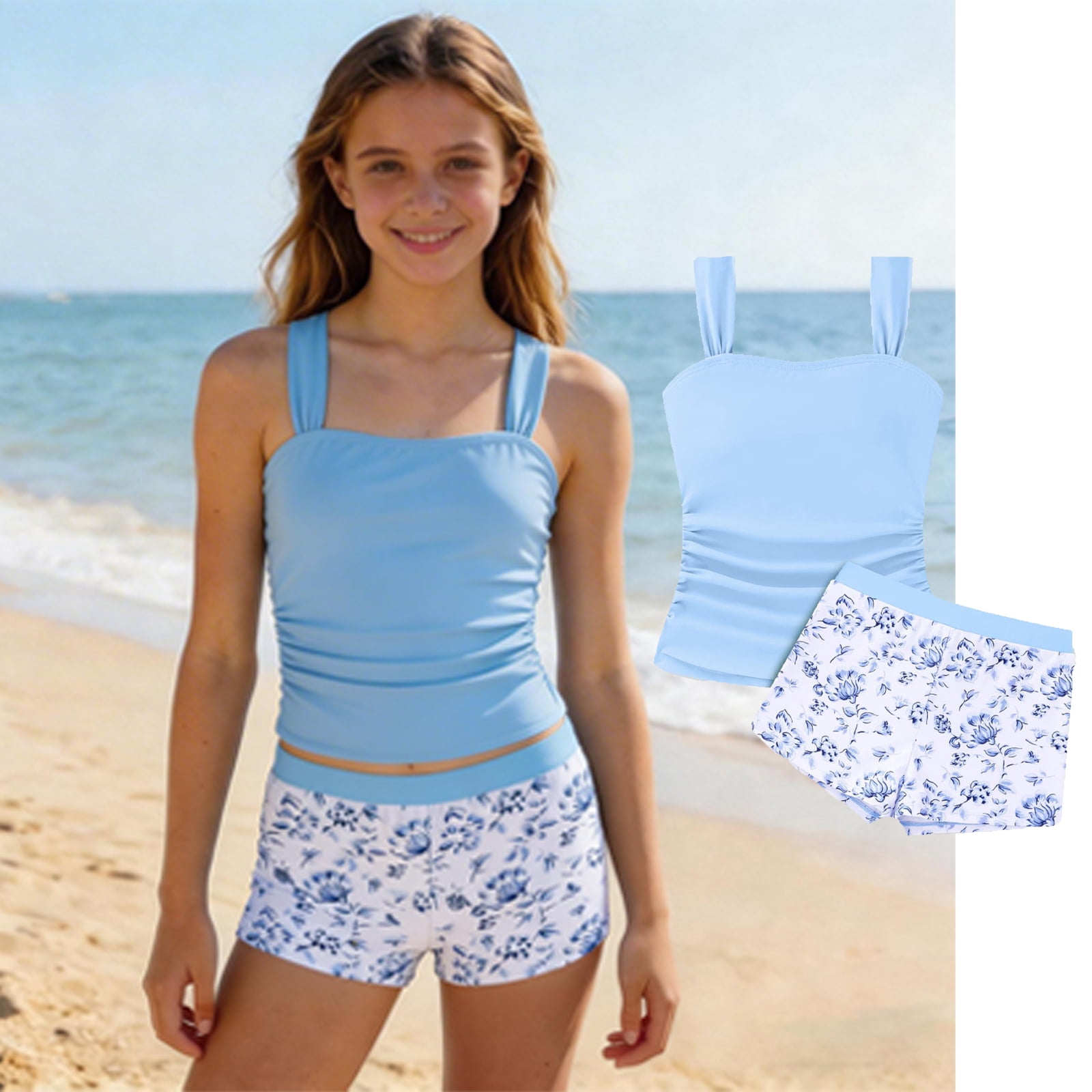 Teen Girls Swimsuits Girls Swimsuit With Shorts 2 Piece Kids Bikini teen-girls-swimsuits-girls-swimsuit-with-shorts-2-piece-kids-bikini