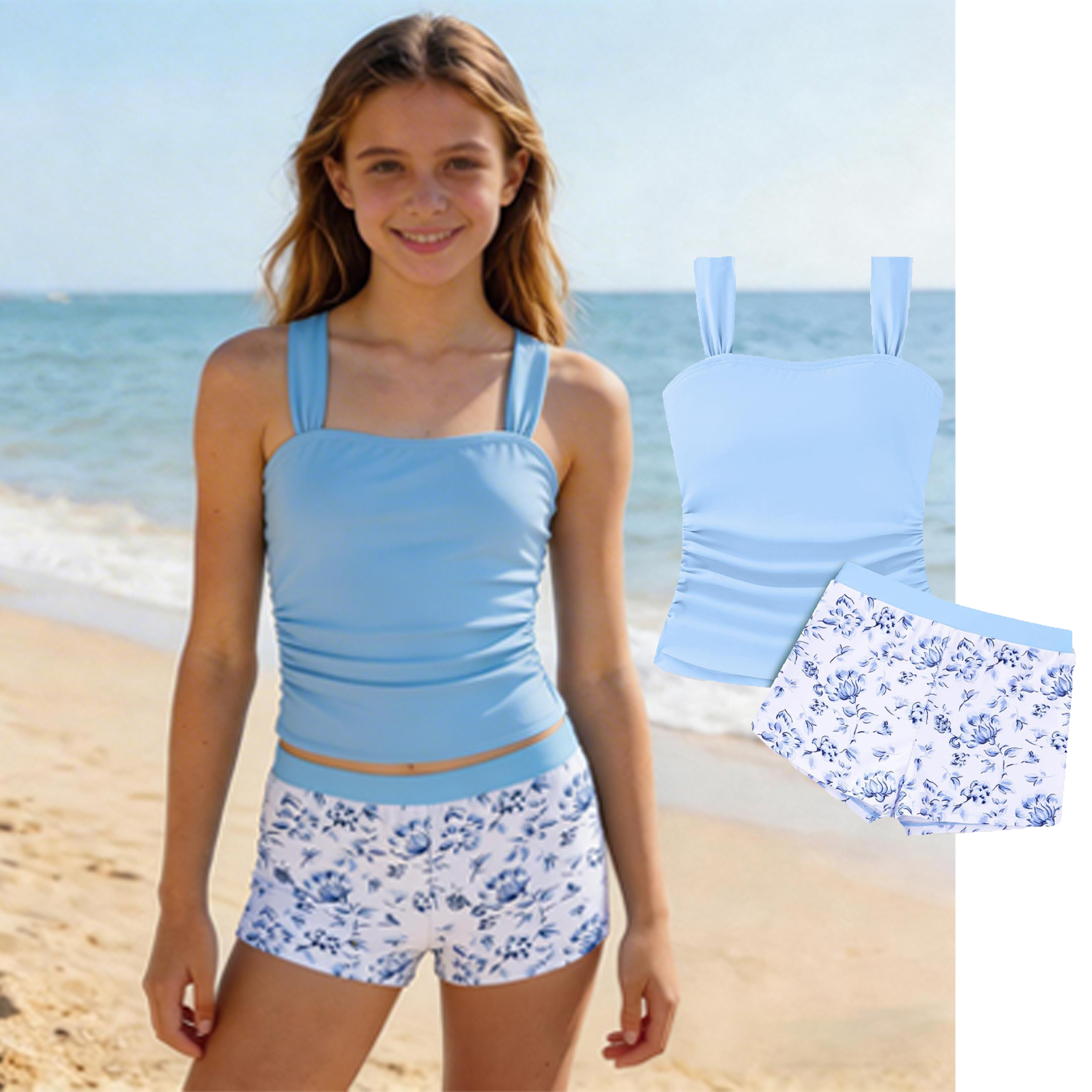 Teen Girls Swimsuits Girls Swimsuit With Shorts 2 Piece Kids Bikini Teen Girls Swimsuits Girls Swimsuit With Shorts 2 Piece Kids Bikini